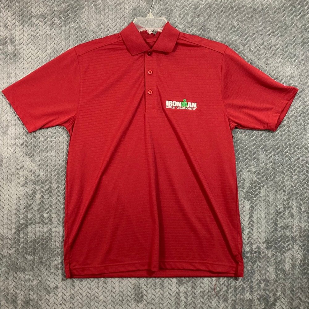 Zorrel Polo Mens M Syntrel Ironman World Championship Red Aloha Kailua Kona